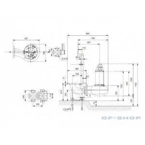 Насос канализационный GRUNDFOS SLV.80.80.150.2.52H.S.Q.N.51D