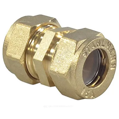 Муфта латунь Ду 15 обжим для нержавеющих труб STAHLMANN SSWL15/150BEF