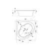 Ванна акриловая Канны 150х150 без ножек Santek 1.WH11.1.983