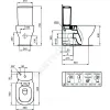 Унитаз без бачка TESI горизонт/выпуск без сиденья Ideal Standard T008201