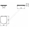 Сиденье для унитаза TESI черное дюропласт Soft close Ideal Standard T3527V3