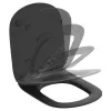 Сиденье для унитаза TESI черное дюропласт Soft close Ideal Standard T3527V3