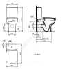 Унитаз без бачка Esedra горизонт/выпуск без сиденья Ideal Standard T282001.
