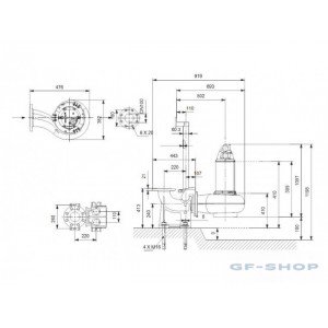 Насос канализационный GRUNDFOS SE1.75.100.170.2.52S.C.Q.EX.51D