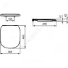 Сиденье для унитаза TESI дюропласт микролифт Ideal Standard T352901.