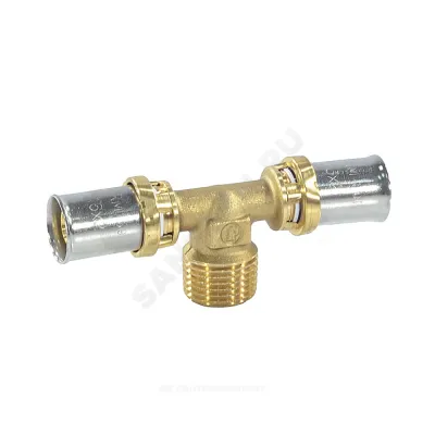 Тройник МП латунь пресс Дн 32х1"х32 НР RM153 Giacomini RM153Y059