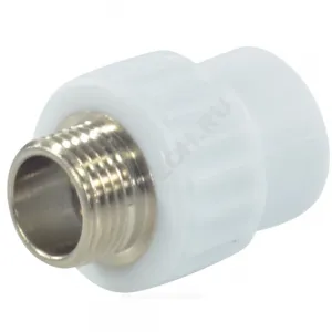 Муфта PP-R комбинированная белая Дн 20х1/2" НР VALFEX 10130020
