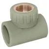 Тройник PP-R комбинированный серый ВР Дн 20х3/4" VALFEX 10127120Г