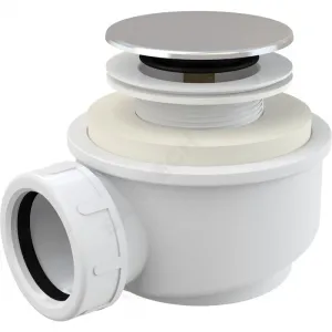 Сифон для поддона 1 1/2"x50/40 слив клапан "клик-клак", пробка D=70мм Alca Plast A476