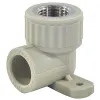Угольник PP-R комбинированный серый ВР Дн 20х1/2" с креплением VALFEX 10120020Г