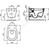 Унитаз подвесной Connect дюропласт микролифт Ideal Standard E822301