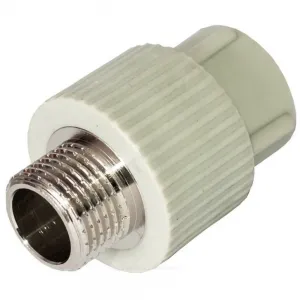 Муфта PP-R комбинированная серая Дн 25х3/4" НР RTP (РосТурПласт) 10945