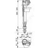 Арматура для бачка наливная нижнее подключение Alca Plast A18-1/2"