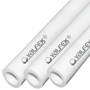 Труба PP-R белая Дн 25х2,3 Ру10 SDR11 Т<20С L=4м VALFEX 10103025