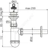 Сифон для умывальника бутылочный 1 1/2"x40 с гофрой 40х40/50 Unicorn A420