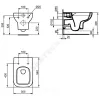 Унитаз подвесной I.life A без сиденья Ideal Standard T471701
