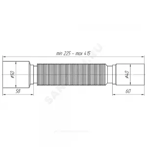 Гофра 40х50 L=225-415мм АНИ Пласт K435