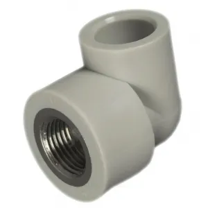 Угольник PP-R комбинированный серый Дн 20х1/2" ВР для PP-R RTP (РосТурПласт) 11038