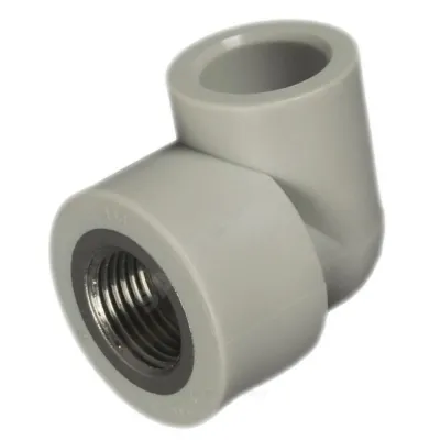 Угольник PP-R комбинированный серый ВР Дн 32х3/4" RTP (РосТурПласт) 11044