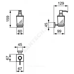 Диспенсер для жидкого мыла IOM Square хром Ideal Standard E2252AA