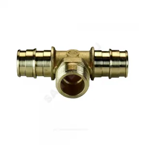 Тройник для PE-X труб радиальный латунь Дн 16х1/2"х16 НР GX153 Giacomini GX153Y033