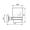 Стакан с держателем матовое стекло IOM Ideal Standard A9120AA .