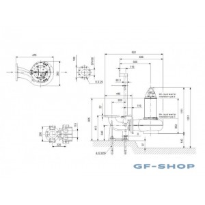 Насос канализационный Grundfos SL1.80.100.240.2.52S.S.N.51D