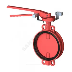 Затвор дисковый поворотный чугун VPI4448R2C-02EP Ду 100 Ру16 межфл с рукояткой диск чугун манжета EPDM с концевыми выключателями Tecofi VPI4448R2C-02EP0100