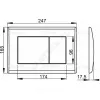 Кнопка для инсталляции хром матовый Alca Plast M272