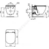 Унитаз подвесной TESI AquaBlade без сиденья Ideal Standard T007901