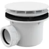 Сифон для поддона 1 1/2"x90 h=84мм слив крышка D=115мм, белая Alca Plast A49B