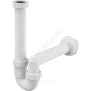 Сифон для кухонной мойки трубный 1 1/2"x40 с прямой трубкой 40 без выпуска Alca Plast A80-DN40