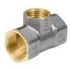 Тройник латунь никель переходной Ду 25х15х25 (1"х1/2"х1") ВР/ВР 9008 ГОСТ 32585-2013 Aquasfera 9008-02