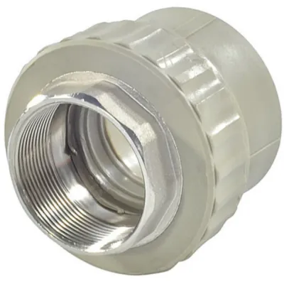 Муфта PP-R комбинированная под ключ серая ВР Дн 90х3" VALFEX 10134090Г