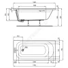 Ванна акриловая SIMPLICITY 150х70 без ножек Ideal Standard W004201