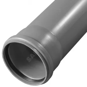 Труба PP-H с раструбом серая OPTIMA Дн 110х2,2 б/нап L=0,15м в/к VALFEX 211100015