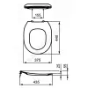 Сиденье для унитаза CONTOUR 21 белое без крышки Ideal Standard S454501.