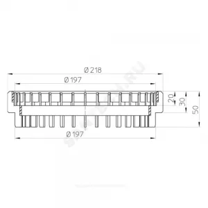 Фланец дренажный PP Дн 195 HL HL190