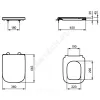 Сиденье для унитаза I.life A дюропласт микролифт Ideal Standard T453101