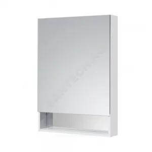 Шкаф зеркальный The Gap 60 белый глянец с подсветкой Roca ZRU9302885