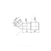 Трубка переходная латунь 1 1/2"x40/50 45гр Alca Plast A52