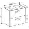 Тумба под умывальник 70 THE GAP Original фиолетовый Roca ZRU9302741