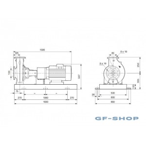 Насос консольный центробежный Grundfos NK 80-200/188 A2-F-A-E-BAQE