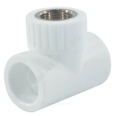 Тройник PP-R комбинированный белый ВР Дн 20х3/4" RTP (РосТурПласт) 10744