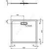 Поддон душевой акрил прямоугольный ULTRAFLAT NEW 800х900х25 белый Ideal Standard T448101 .
