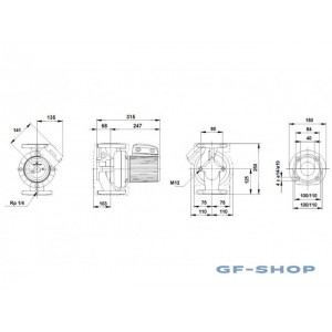 Насос циркуляционный Grundfos UPS 40-60/2 F B 1х230
