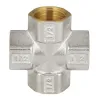 Крест латунь никель Ду 25 (1") ВР/ВР 9011 ГОСТ 32585-2013 Aquasfera 9011-03