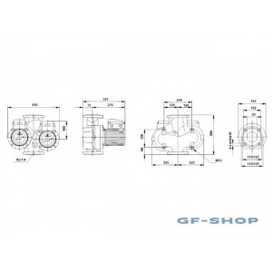 Насос циркуляционный Grundfos UPSD 50-120 F 3x400-415V PN6/10