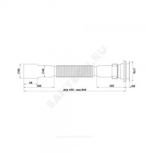 Сифон для кухонной мойки гофрированный 1 1/2"x40/50 выпуск с нержавеющей решёткой D=70мм АНИ Пласт G106