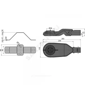 Сифон для душевого лотка DN40 Alca Plast APZ-S6